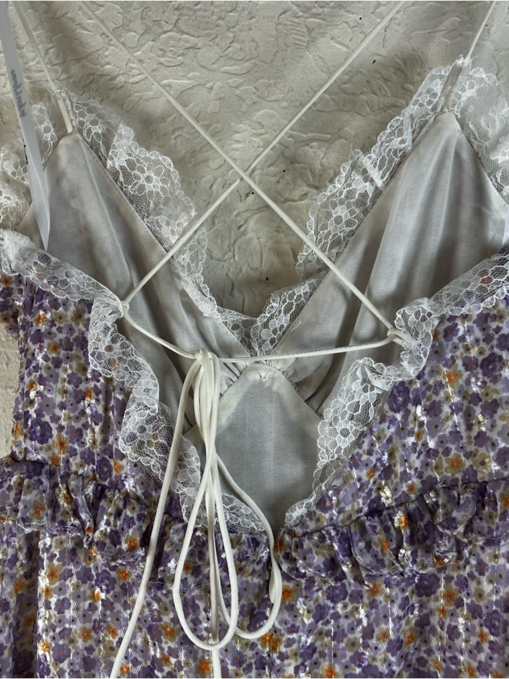 For Love And Lemons Cayne Maxi Dress in Floral Lavender - Picture 11 of 13